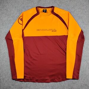 Endura MT500 Burner L/S Jersey II Mens Medium Orange Burgundy MTB Cycling E3184